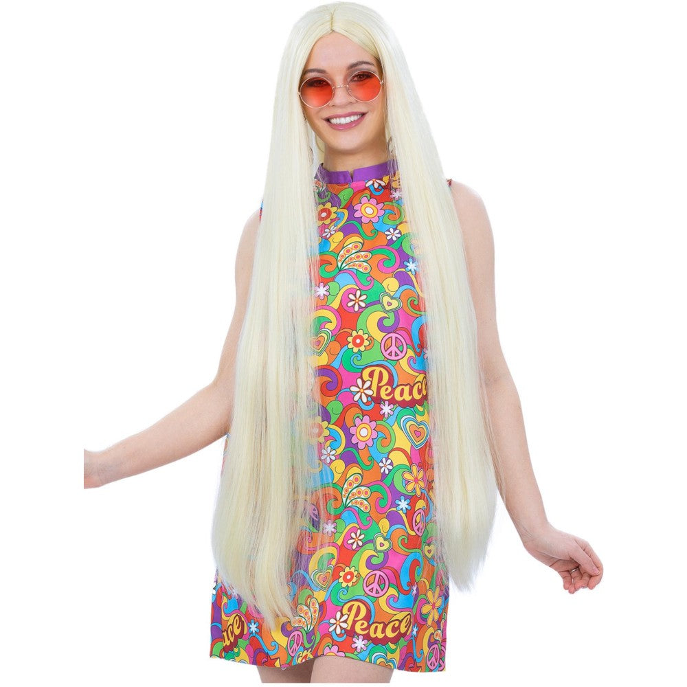 Extra Long Hippie Wig, Blonde