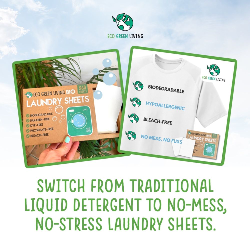 Non-Bio Laundry Detergent Sheets x 60 (Fragrance-Free)