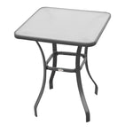 Bar Table Square Glass Dining Breakfast Bistro Furniture