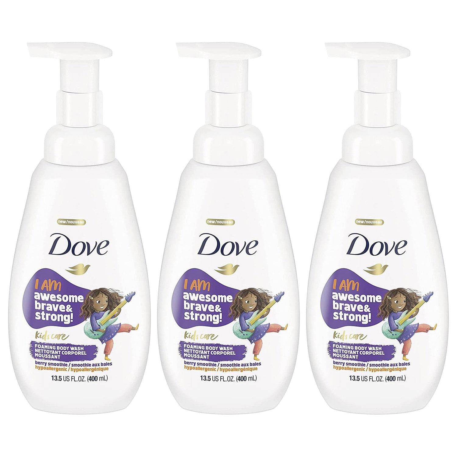 Care Body Wash Berry Smoothie Hypoallergenic Foaming Wash, 3x400ml