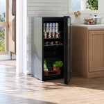 Airoa 92l Freestanding Under Counter Fridge Beverage Cooler With Glass Door