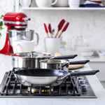 KitchenAid Cookware Classic Stainless Steel 3 Ply Wok, 28cm