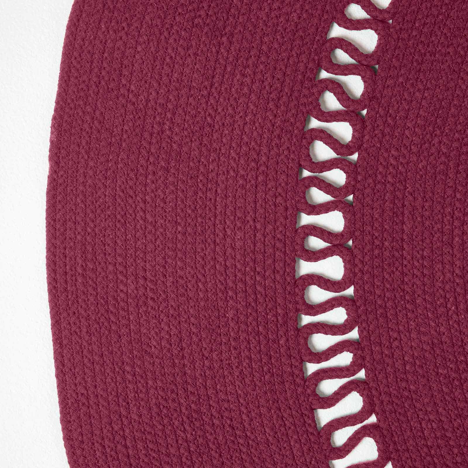 Crochet Braided Round Rug | 120cm | Plum