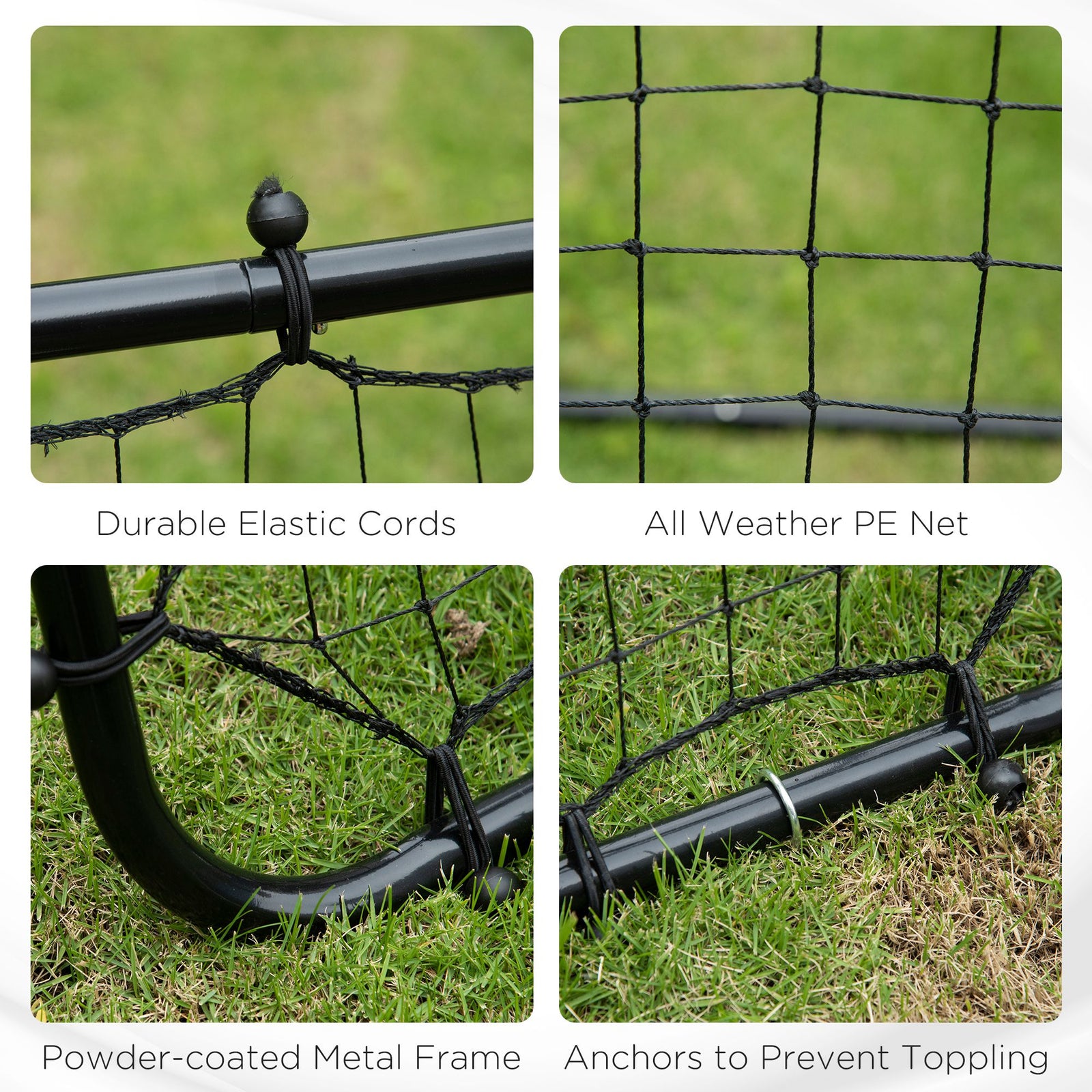 Rebounder Net Practise Football Target Goal | Black