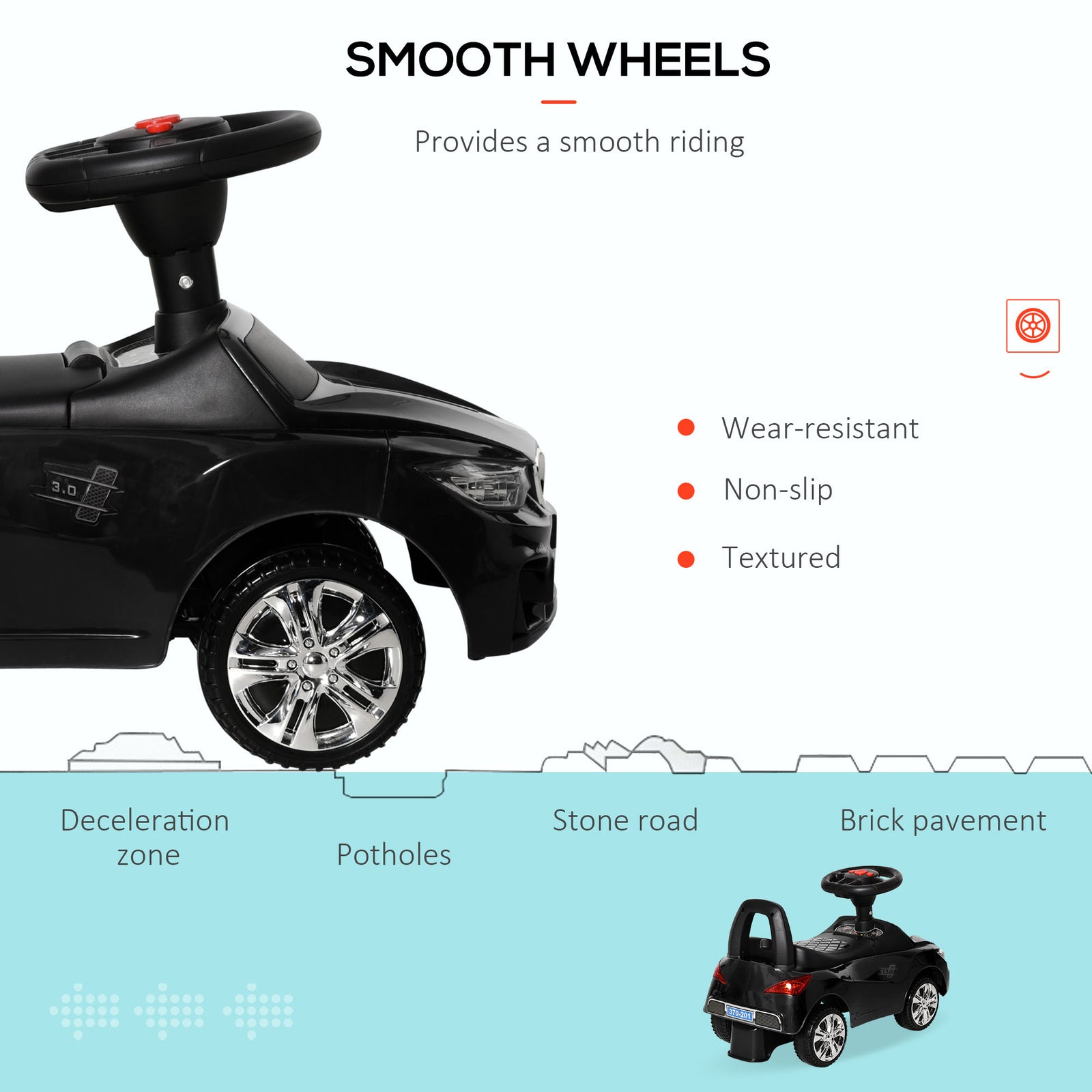 Ride On Car Baby Toddler Walker Foot To Floor Sliding Car Slider | Black