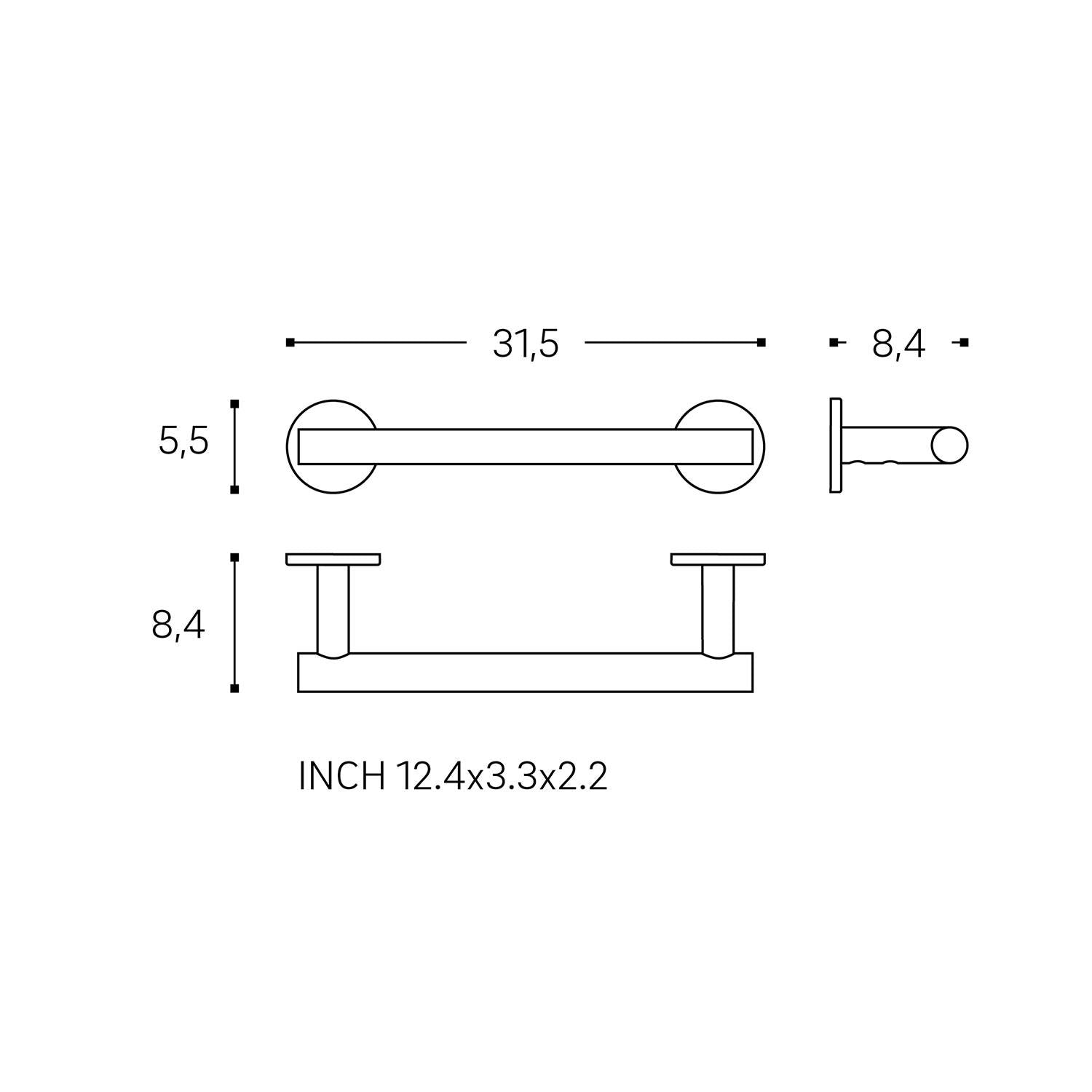 Towel Rail Brushed Copper Pvd Architect Sp (30cm)