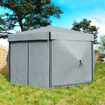 3 X 3(m) Hexagon Pop Up Gazebo With 5 Sides, Netting | Light Grey