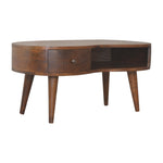 Solid Wood Chestnut Wave Coffee Table