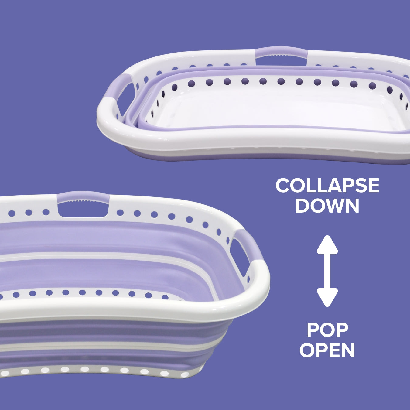 Hip Hugging Collapsible Laundry Basket