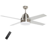 Mounting Reversible Ceiling Fan With Light, Remote | One Size | Silver