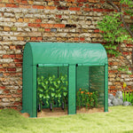 200 X 100 X 178cm Small Tomato Greenhouse With Zipped Doors | Green