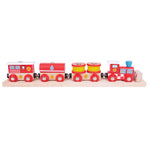 Wooden Fire and Rescue Train Engine & Carriages