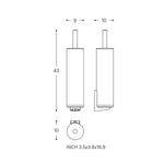 Toilet Brush, White Matt, Freestanding Or Wall-mounted. Collection Bwc