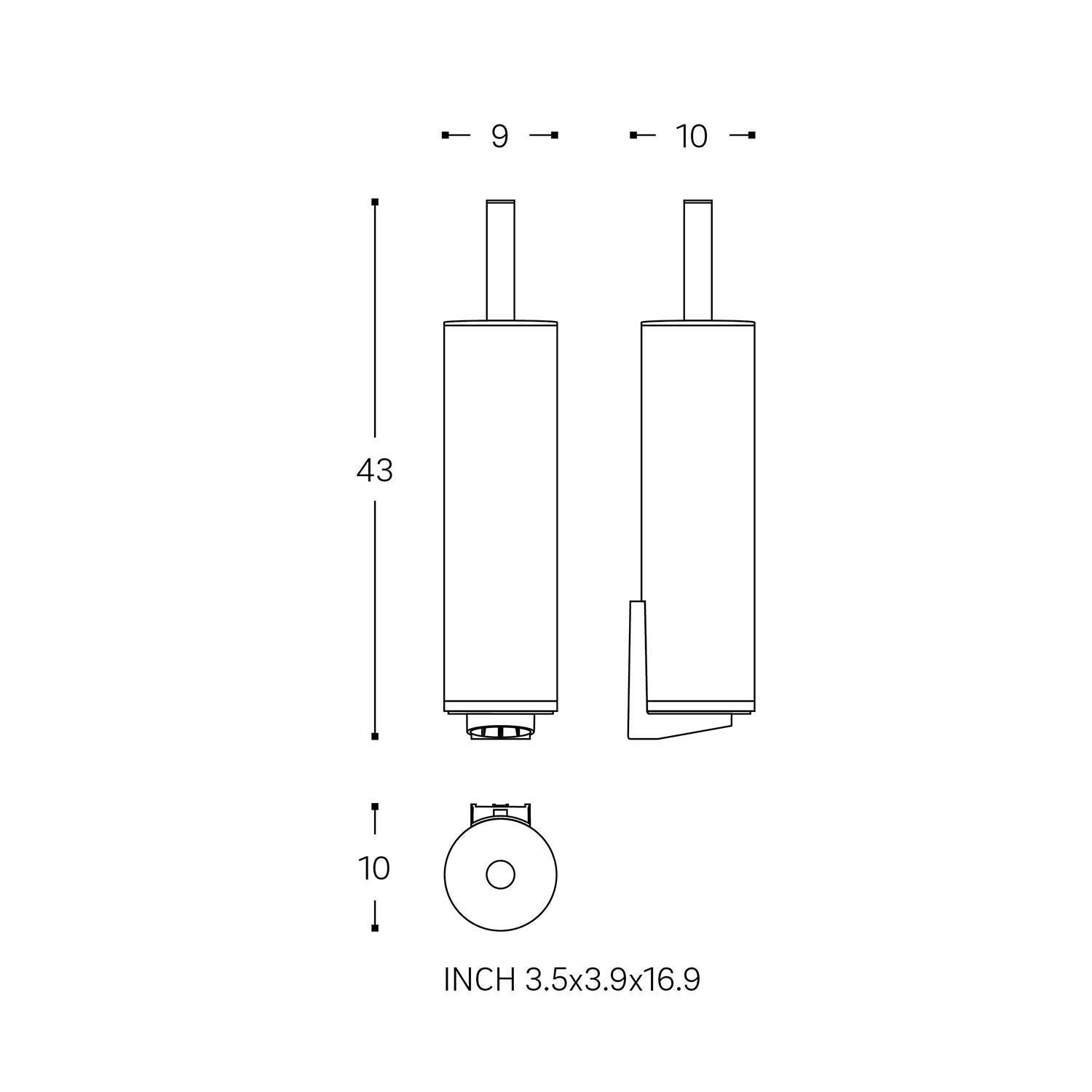 Toilet Brush, White Matt, Freestanding Or Wall-mounted. Collection Bwc