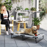 Pawhut Raised Dog Bed With Breathable Mesh For Large Dogs, Light Grey