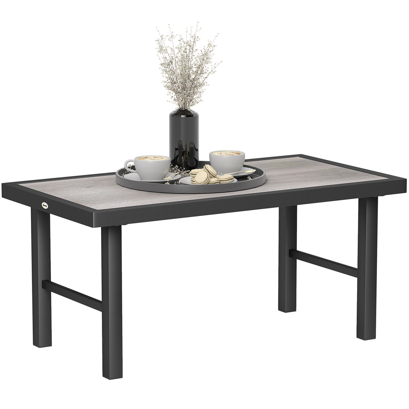 Garden Coffee Table W/ Spc Woodgrain Tabletop | Gray