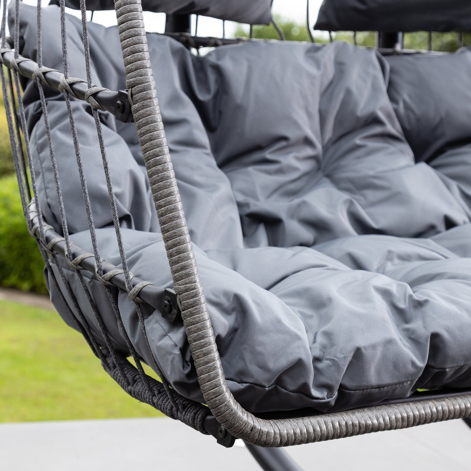 Haversham Swinging Double Garden Seat | Double | Dark Grey