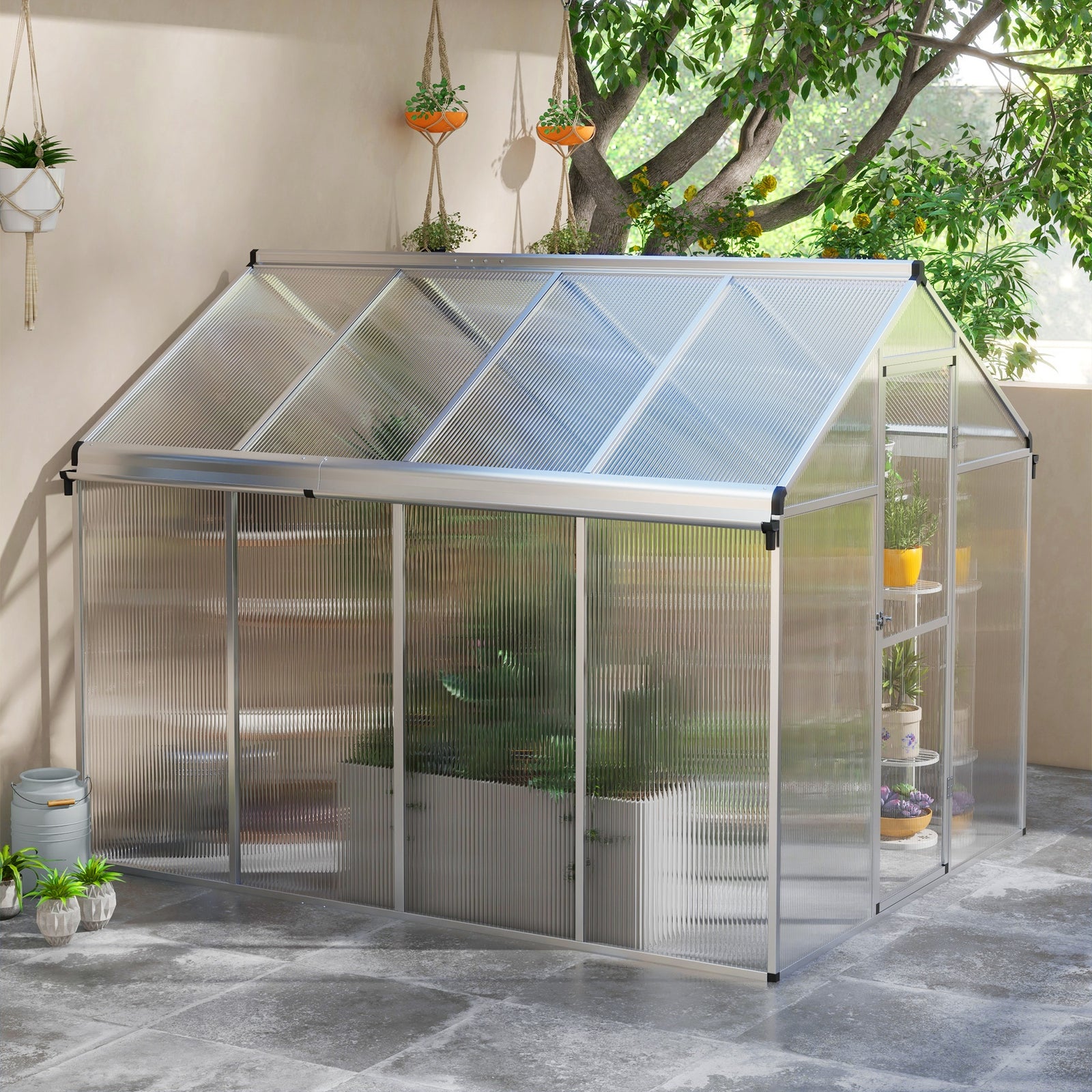 Aluminium Greenhouse With Door And Window