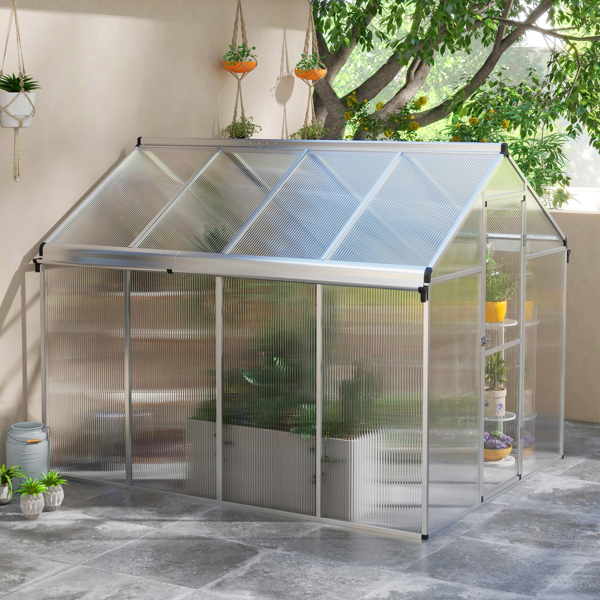 Aluminium Greenhouse With Door And Window