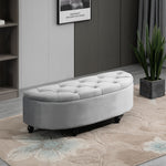 Semi-circle Bed End Bench Ottoman With Storage