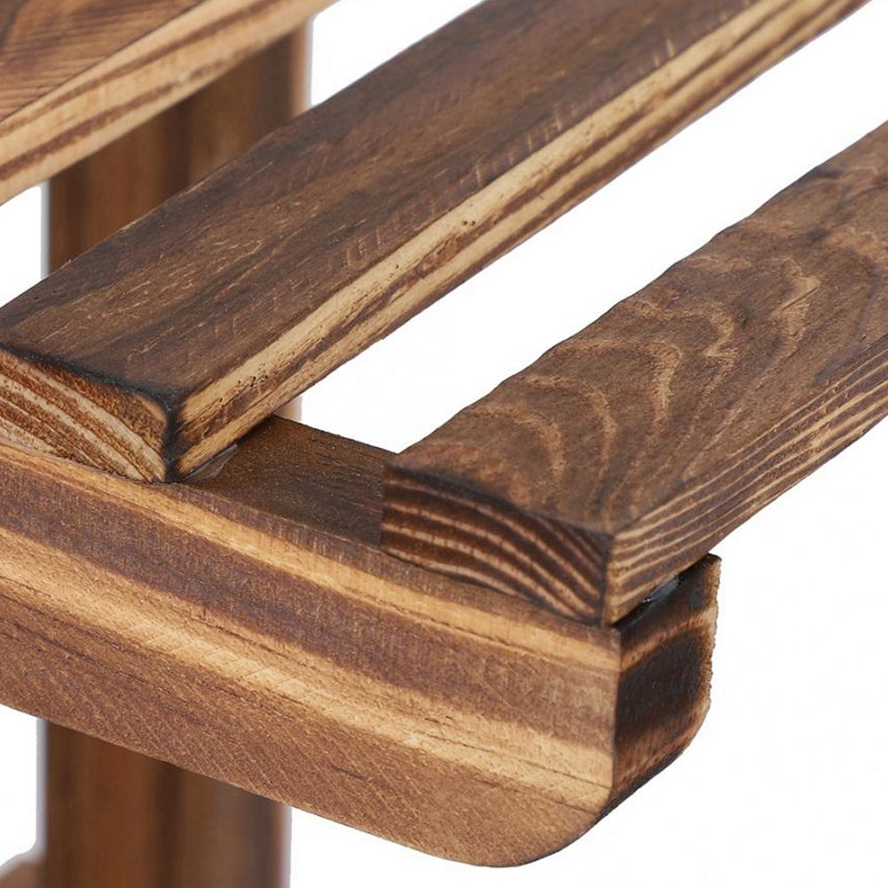Rustic Large Multi-tiered Wooden Plant Stand