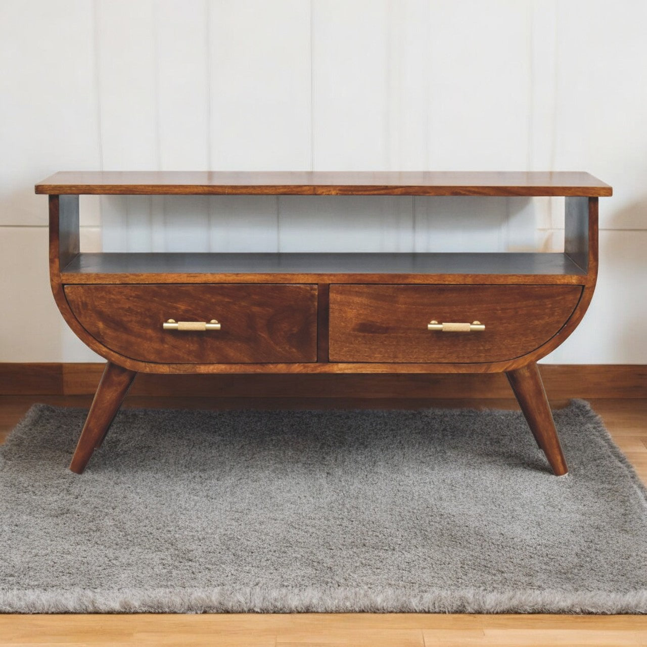 Solid Wood Agra Media Unit