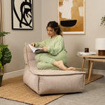 Otto Cord Lounger Set Of 5 Bean Bag Chair, Charcoal Grey