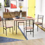5 Piece Dining Table And Chairs Set, Space Saving Table | Black