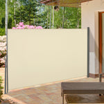 Retractable Sun Side Awning Screen | Small | Cream