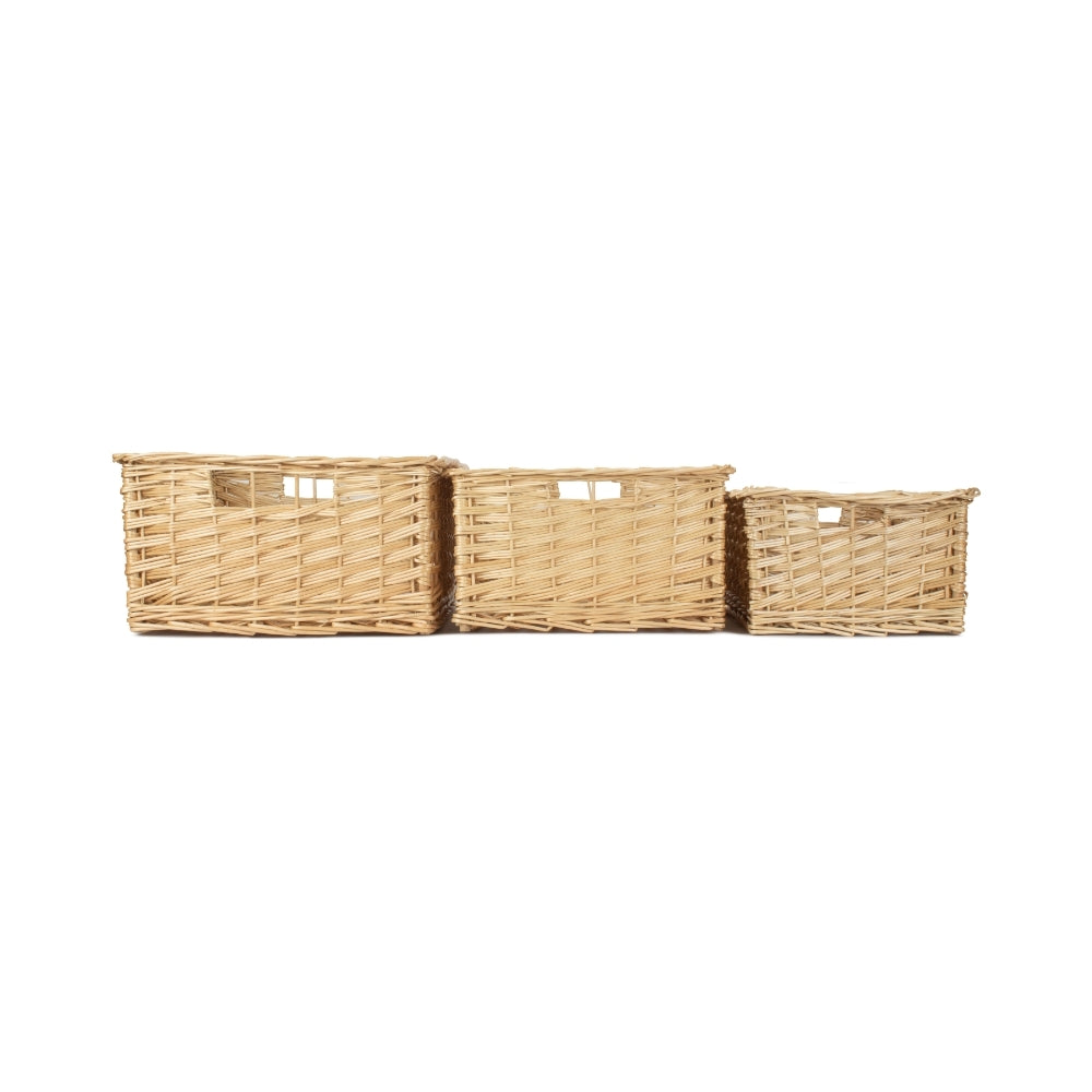 Wicker Kitchen Storage Basket | Set-of-3 | Brown