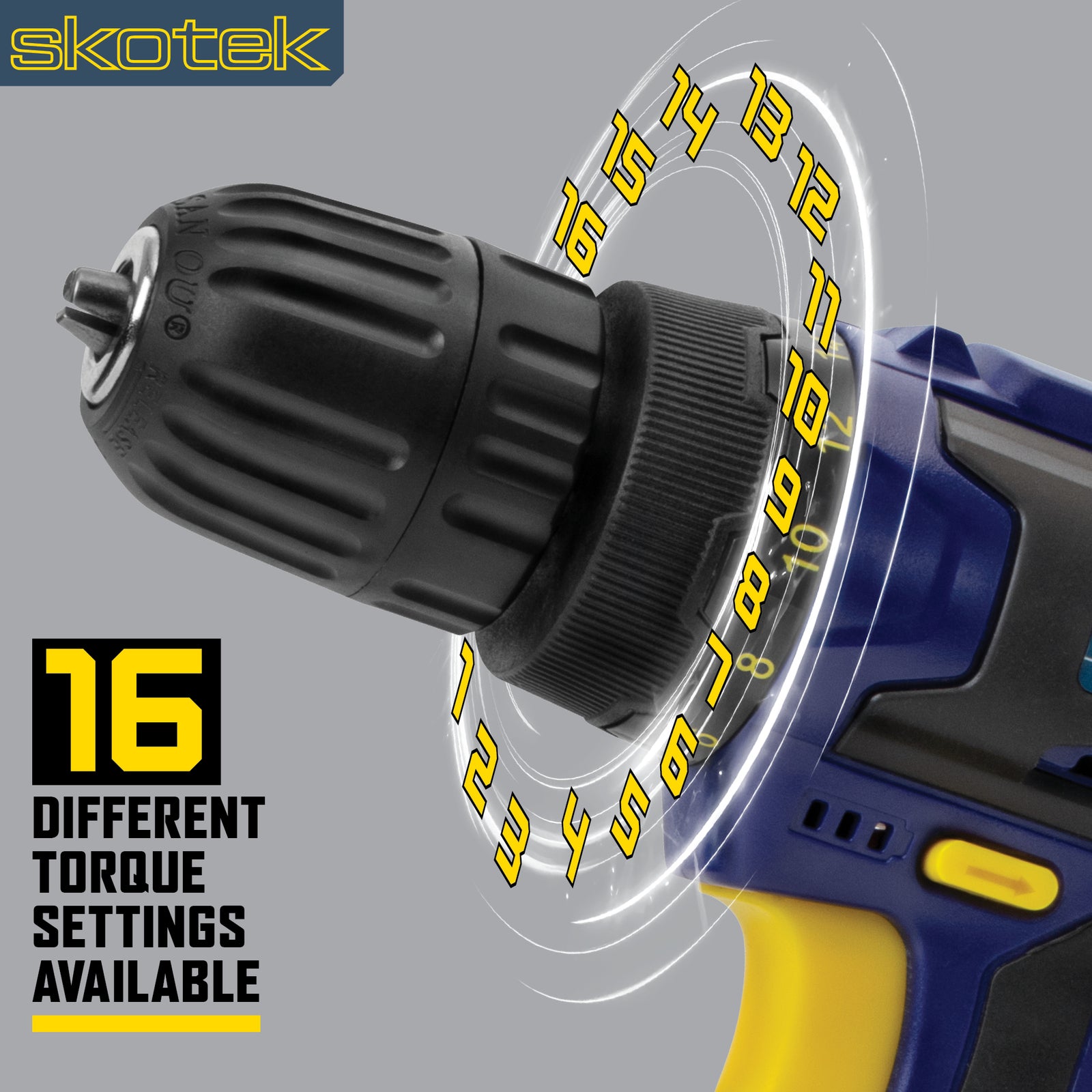 18v Cordless Drill Driver And Screwdriver Set & Drill Bit Kit Li-ion Battery Included, Lightweight Power Battery Drill | 13 Piece Kit – 1x 18v Battery + Charger | Blue