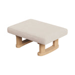 Breeins Linen Upholstered Wooden Legs Footstool