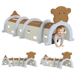 Kids Play Tunnel For Crawl And Climb, Monkey Design, For 3-6 Years, Brown