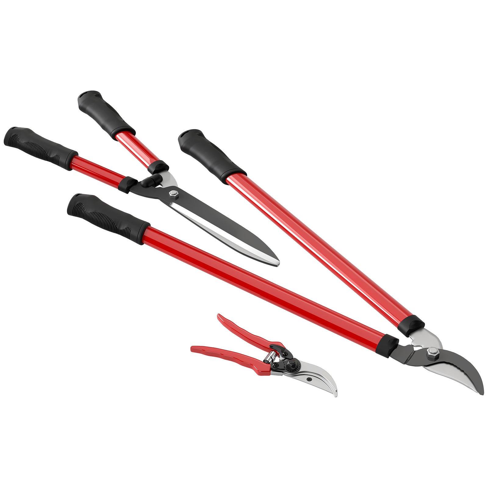 3 Pc Garden Shears Set W/ Hedge Shears, Lopper