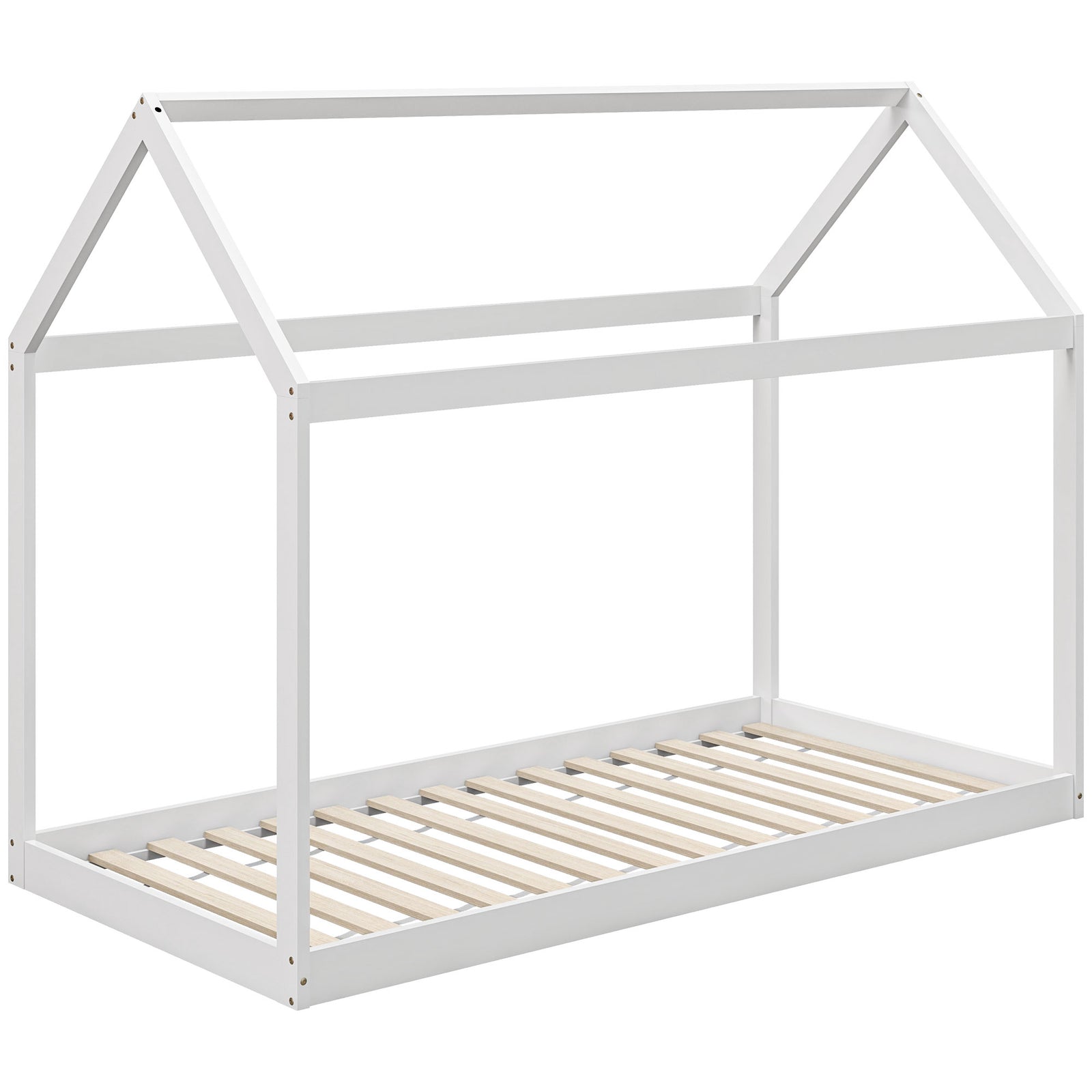 Wooden Single Bed Frame With Tree House Style | Single | White