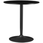 Round Dining Table, Modern Kitchen Table With Steel Base | Black