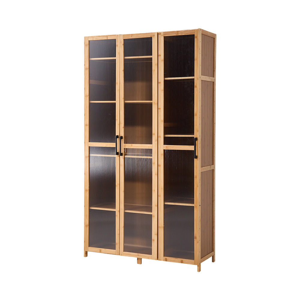 Multi-functional Storage Cabinet With Adjustable Shelves, 3 Acrylic Doors | Large