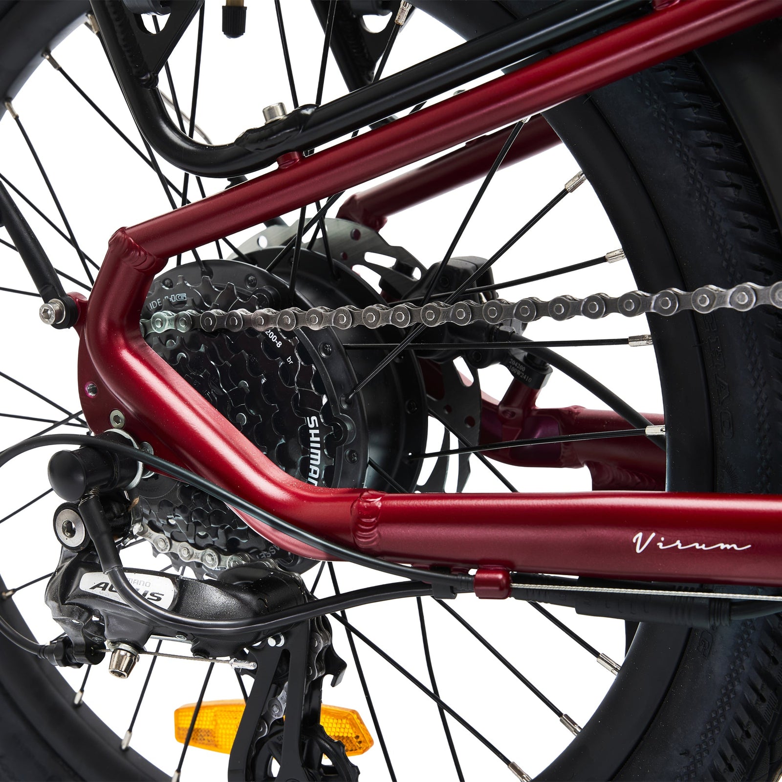 Virum 2025 Folding Bike - Lightweight E-bike | Red