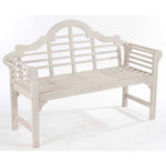 Lutyens Style Acacia Garden Bench | Forest White