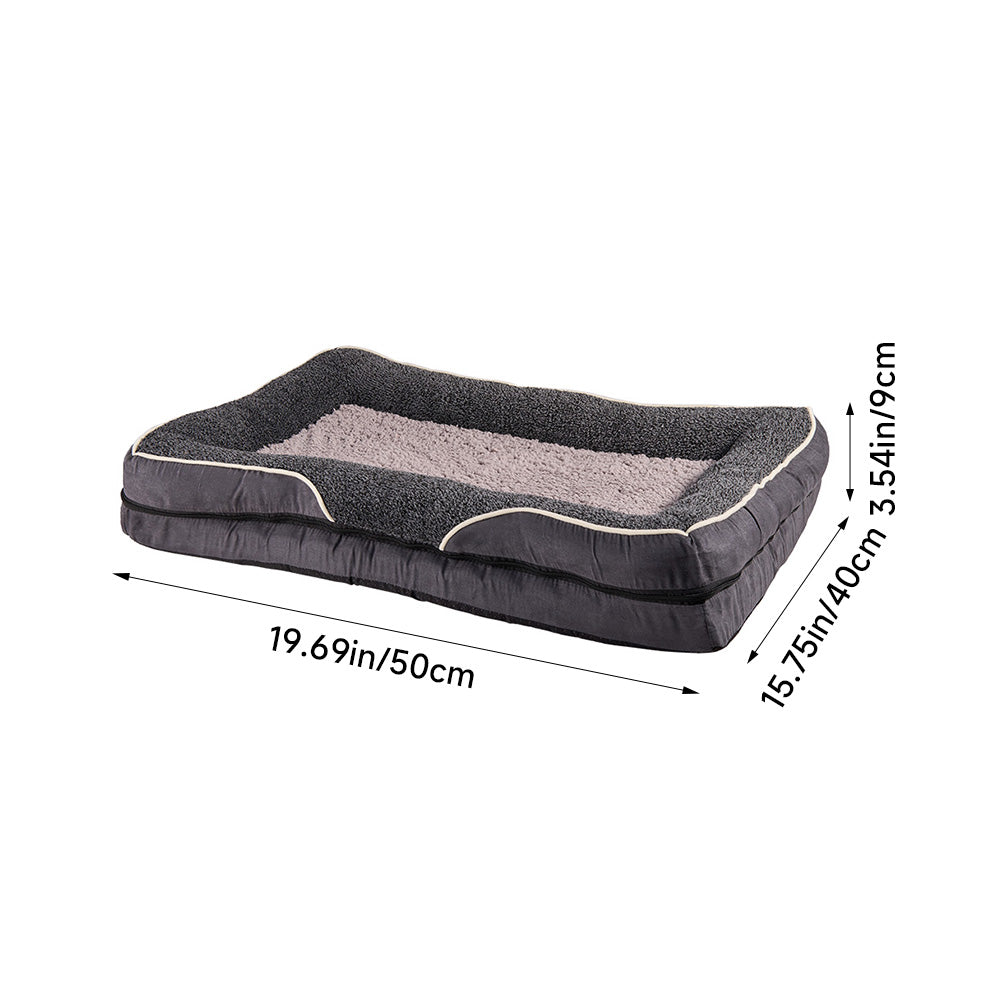 50cm*40cm*9cm Durable Removable Washable Pet Bed With Anti-slip Bottom | Dark Grey
