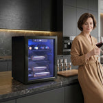 Bottle Wine Cooler, 4-16 C Under Counter Drinks Beer Wine Fridge | L | Black