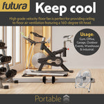 Floor Fan High Velocity Portable Chrome Fan Adjustable 3 Speed Standing Industrial Large Cooling Metal Gym Fan | 14" | Silver