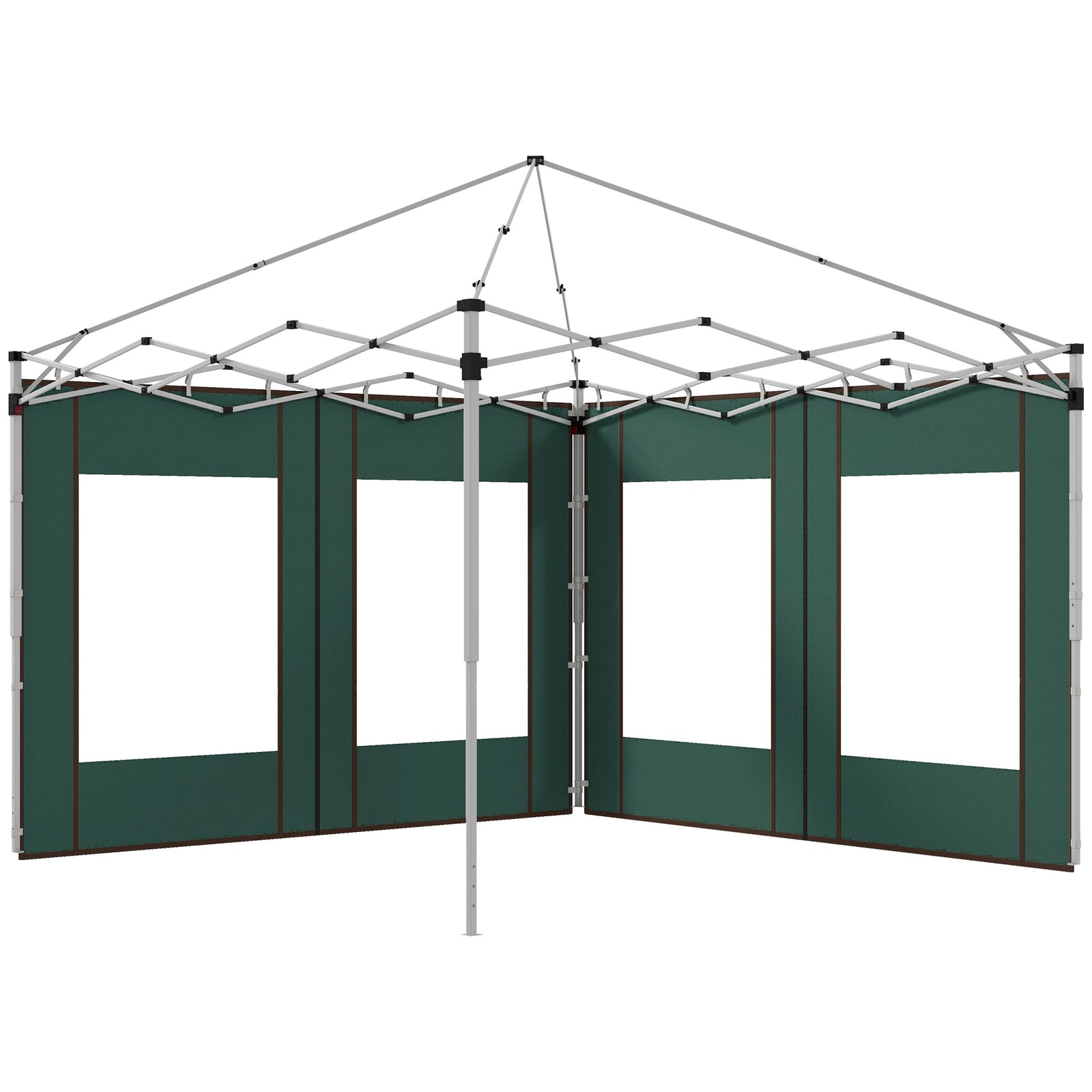 3x3(m) Or 3x6m Pop Up Gazebo Side Panels With Windows | Green