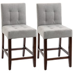 Modern Fabric Bar Stools With Wood Legs