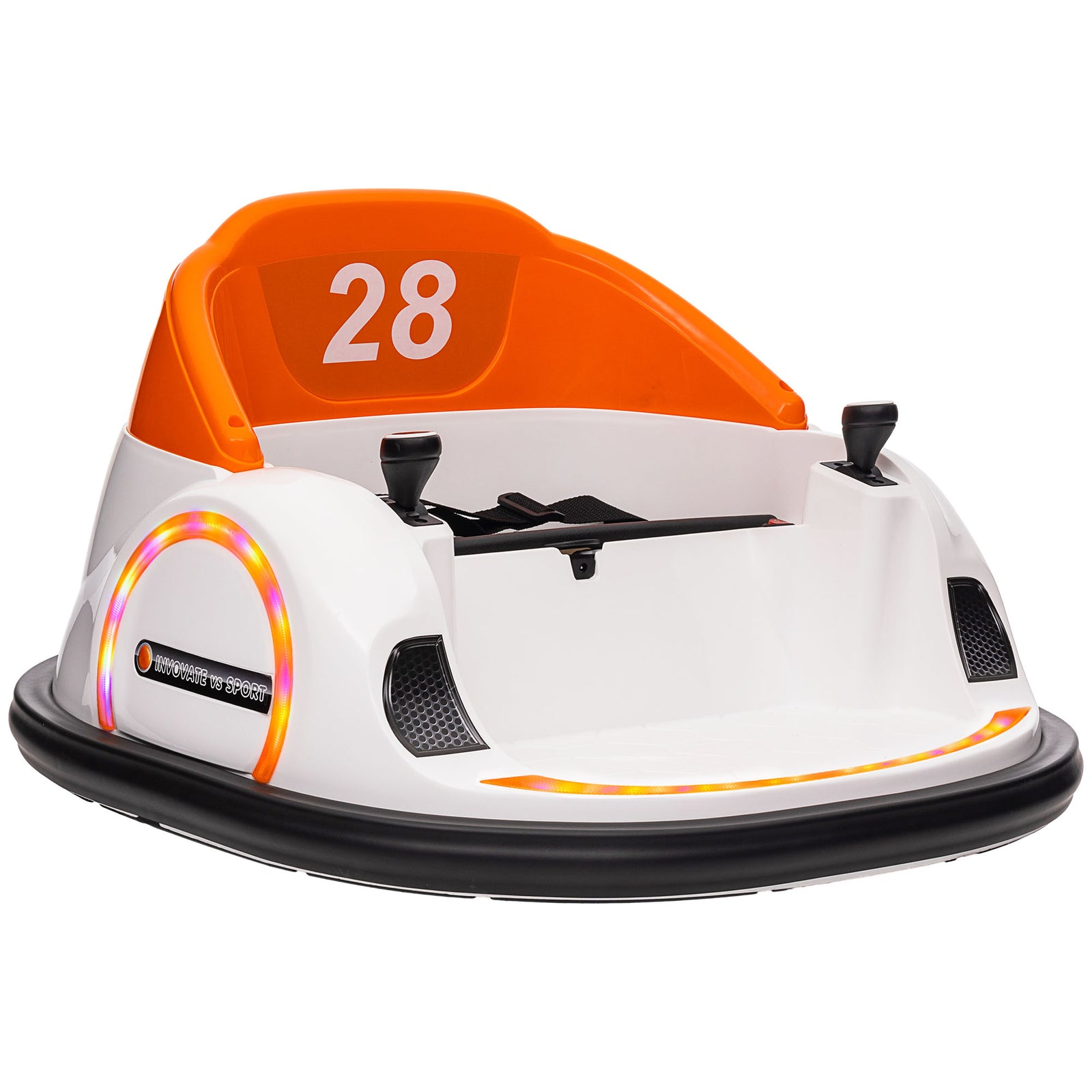 360° Rotation 12v Kids Bumper Car W/ Remote Control | Orange