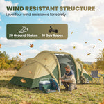 Inflatable Tent 3000mm Waterproof For 4 Person, Green | Green
