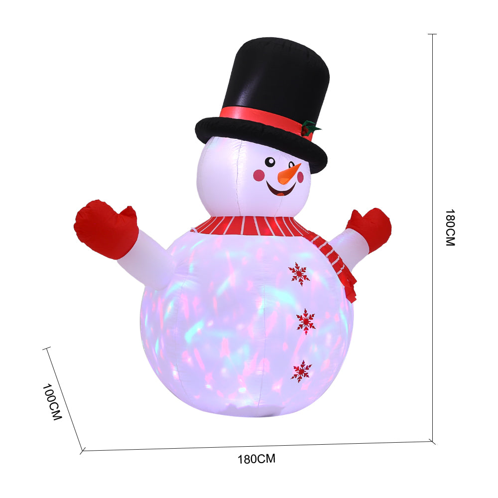 1.8m H Inflatable Snowman For Christmas Decoration