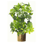18cm Leaf Modern Planter Gold