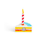 Wooden Birthday Cake Toy, Includes 6 Slices & Cake Slicer