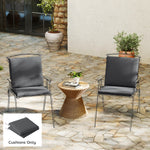 2pcs Garden Chair Cushions, Waterproof Seat Pads | Dark Grey